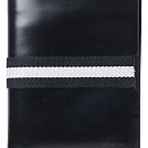 Portofele pentru pasaport, Ungaro, din piele neagra cu insert textil decorativ - Liscia ULP334 Portofele pentru pasaport, Ungaro, din piele neagra cu insert textil decorativ - Liscia ULP334