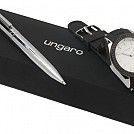 Seturi de ceasuri Ungaro barbatesti cu pixuri metalice argintii - UPBM341 Seturi de ceasuri Ungaro barbatesti cu pixuri metalice argintii - UPBM341