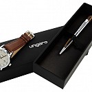 Seturi de ceasuri barbatesti Ungaro cu bratara din piele si pixuri metalice bicolore - UPBM170 Seturi de ceasuri barbatesti Ungaro cu bratara din piele si pixuri metalice bicolore - UPBM170