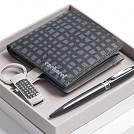 Seturi de portofele din piele Cacharel cu stickuri USB si pixuri metalice gri - CPBUW207 Seturi de portofele din piele Cacharel cu stickuri USB si pixuri metalice gri - CPBUW207
