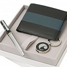 Seturi de portofele din piele cu stickuri USB breloc si pixuri metalice bicolore - CPBUW357 Seturi de portofele din piele cu stickuri USB breloc si pixuri metalice bicolore - CPBUW357