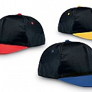 Sepci negre promotionale cu cozoroc colorat - 99424 Sepci negre promotionale cu cozoroc colorat - 99424