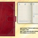 Agende 2021 din piele naturala visinie, 17x24 cm datate zilnic - B08609BO Agende 2021 din piele naturala visinie, 17x24 cm datate zilnic - B08609BO