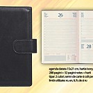 Agende 2021 din piele naturala neagra, A5 datate zilnic - B09608N Agende 2021 din piele naturala neagra, A5 datate zilnic - B09608N