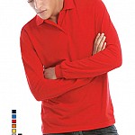 Tricouri polo colorate pentru barbati, cu maneci lungi - Safran PU414