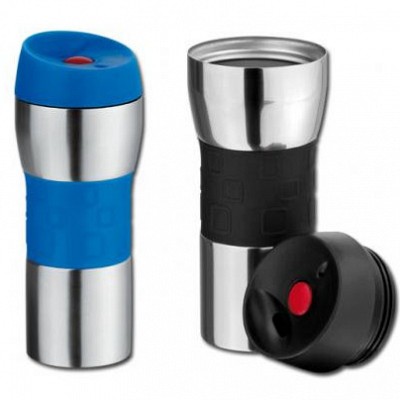 Termos din otel inoxidabil cu capacitate de 380 ml - 54229 cani termos cu grip cauciucat 54229