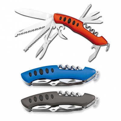 Briceag cu 11 accesorii si grip cauciucat - 82441 briceaguri promotionale multifunctionale 82441