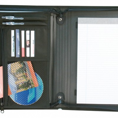 Mapa promotionala A4 cu blocnotes - 24903 24903 Mapa A4 promotionale pentru documente cu blocnotes si compartimente interioare