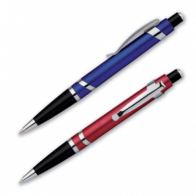 Pix cu accesorii metalice cromate - 12892 pixuri promotionale din plastic cu accesori metalice 12892