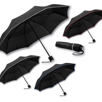 Umbrela pliabila de 95 cm cu inchidere manuala - 31128 umbrele pliabile negre cu husa 31128