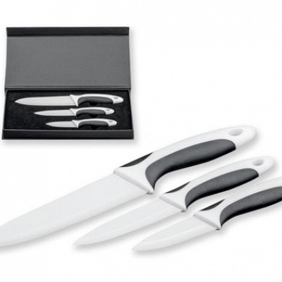 Set de trei cutite ceramice de bucatarie - 82466 cutite promotionale de bucatarie 82466