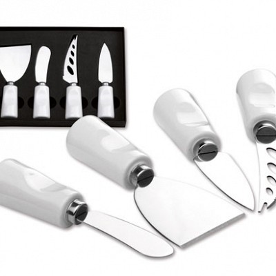 Set de cutite cu maner ceramic pentru branzeturi - 81234 cutite pentru branzeturi cu maner din ceramica 81234