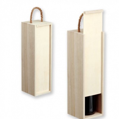Cutie din lemn cu capac glisant pentru sticla de vin - 22233 cutii promotionale din lemn pentru sticle de vin 22233