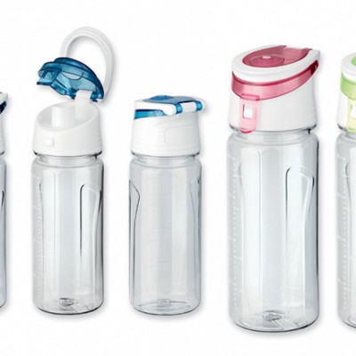 Bidon sport cu capac colorat din plastic - 01233 bidoane promotionale sport 01233
