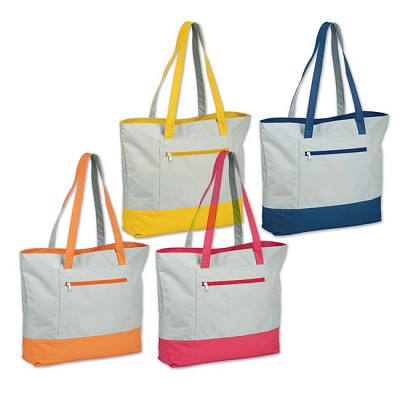 Geanta bicolora de plaja cu toarte lungi - 72243 genti promotionale pentru plaja 72243