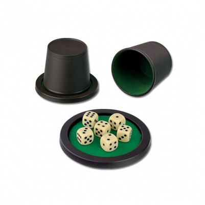 Set de zaruri in suport din plastic - 01122 seturi de 6 zaruri promotionale 01122