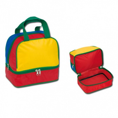 Geanta multicolora pentru copii cu doua compartimente - 72011 genti promotionale pentru copii 72011