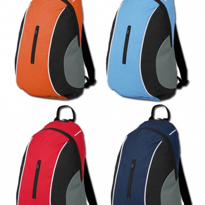 Rucsac colorat cu buzunar frontal cu fermoar vertical - 72221 rucsaci promotionali bicolori 72221
