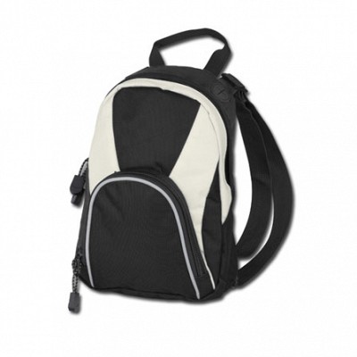 Rucsac cu fermoar dublu si orificiu pentru casti - 72216 rucsaci promotionali cu iesire pentru casti 72216