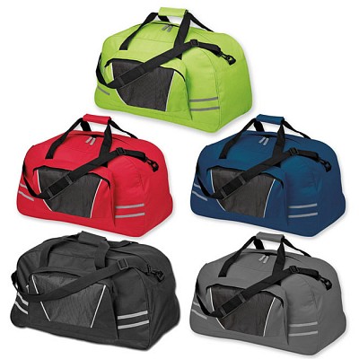 Geanta sport cu dungi gri reflectorizante - 72023 genti promotionale sport 72023