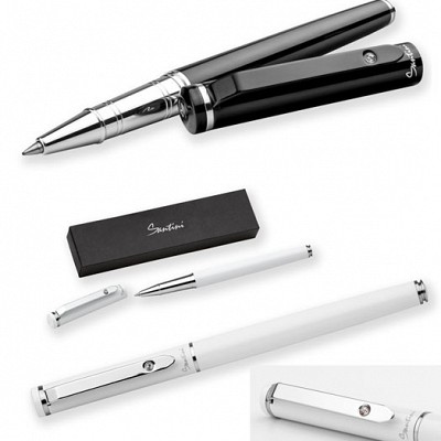 Pix metalic cu design elegant in cutie de cadou - 12499 pixuri metalice cu capac Caliope Santini 12499
