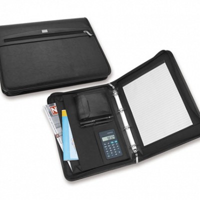Mapa A4 de conferinta cu sina metalica si calculator - 62037 mape A4 cu caiet mecanic 62037