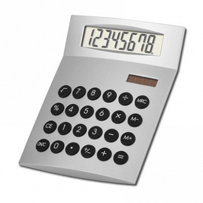 Calculator de birou cu butoane cauciucate si rotunde - 61086 calculatoare promotionale de birou 61086