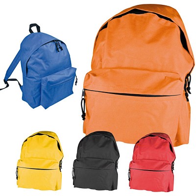Rucsac colorat cu compartiment principal cu fermoar dublu - 4170 rucsaci promotionali colorati 4170