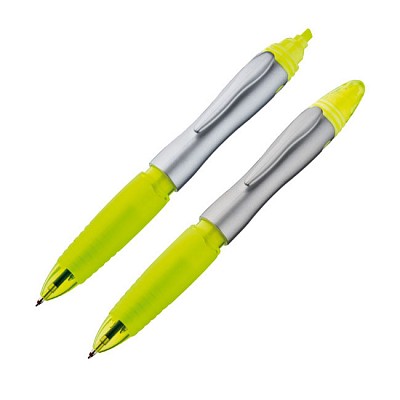 Pix din plastic 4 in 1 cu creion mecanic si marker - 7896 pixuri cu evidentiator de texte 7896