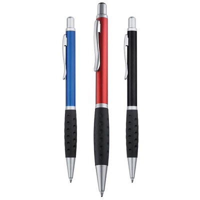 Pix colorat din aluminiu cu grip cauciucat - 7637 pixuri metalice colorate cu grip cauciucat 7637