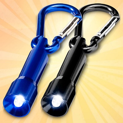 Breloc metalic cu LED si carabina - 10418200 brelocuri metalice cu LED si carabina 10418200