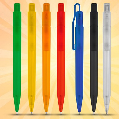 Pix colorat cu agatatoare moderna eleganta - 10677505 pixuri promotionale din plastic cu agatatoare eleganta 10677505