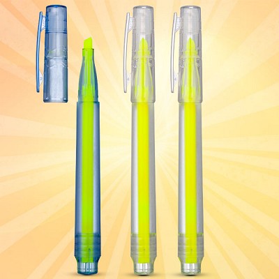 Marker galben cu corp din pet reciclat - 10659600 markere din plastic recliclat 10659600