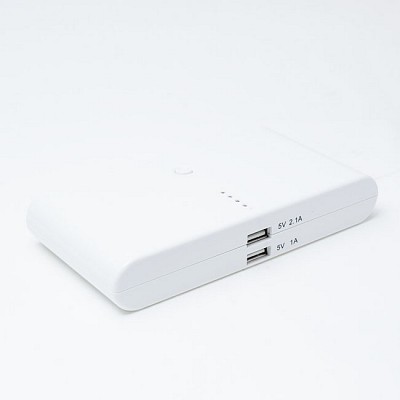 Power bank cu 2 porturi USB - CM6055 power bank alb cu capacitate mare CM6055