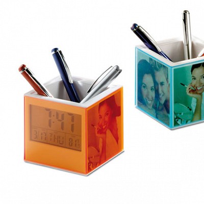 Suport de pixuri cu rama foto si ceas - MO7164 MO7164 suporturi pentru pixuri cu rama foto si ceas