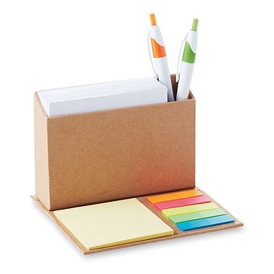 Suport pentru pixuri cu seturi de etichete adezive colorate - MO8760 MO8760 suport de pixuri cu blocnotes si etichete colorate