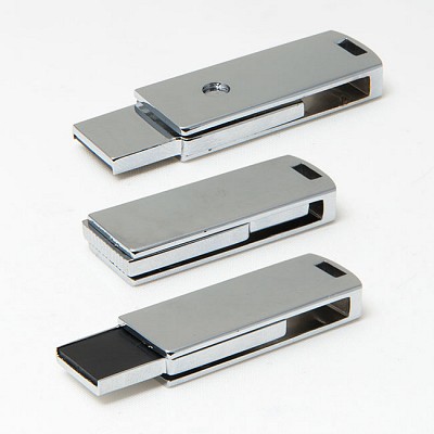Stick USB din otel inoxidabil cu capac glisant pentru protectie - CM1148 1148 mini stick uri USB metalice de 1GB 2GB 4GB 8GB 16GB 32GB