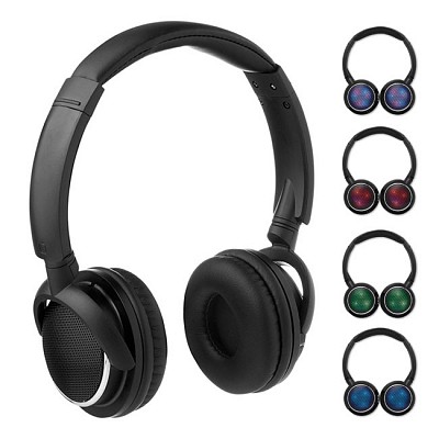 Casti audio din plastic cu bluetooth si lumina LED - MO8835 MO8835 casti audio promotionale