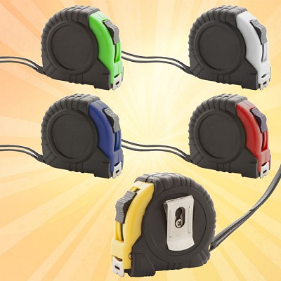 Ruleta din plastic de 3 metri cu clips metalic - AP731567 AP731567 rulete promotionale de 3 metri