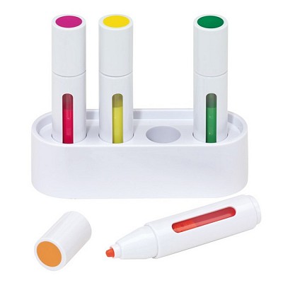 Set de patru markere prezentate in suport din plastic - 1103045 1103045 seturi de 4 markere cu suport de birou