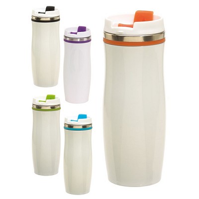Cana termoizolanta cu capacitate de 400 ml - 0304118 0304118 cani termoizolante promotionale de 400 ml cu capac colorat