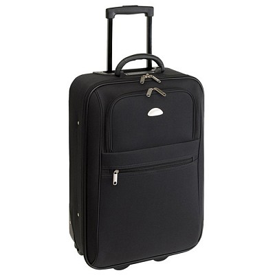 Troller negru cu buzunare frontale mari - 0204516 trollere promotionale cu buzunare exterioare 0204516