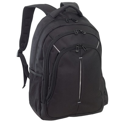 Rucsac negru cu 2 buzunare exterioare - 0819571 rucsaci cu buzunare mari frontale 0819571