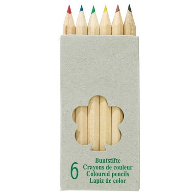 Set de sase creioane colorate din lemn - 0504040 seturi de creioane colorate din lemn 0504040