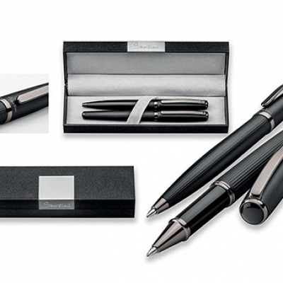 Set de 2 pixuri Santini prezentate in cutie de cadou - 12561 seturi de pixuri metalice Santini cu cutie de cadou 12561