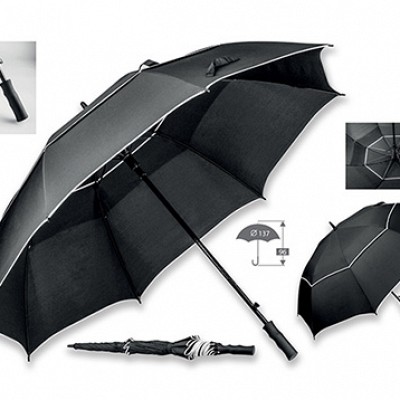 Umbrela golf cu 8 panele si deschidere de 137 cm - 31142 umbrele negre automate 31142