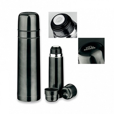 Termos negru din otel cu capacitate de 750 ml - 54384 termos negru promotional 54384