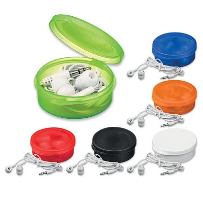 Casti audio in cutie colorata pentru depozitare - 45273 45273 casti audio albe in cutii colorate