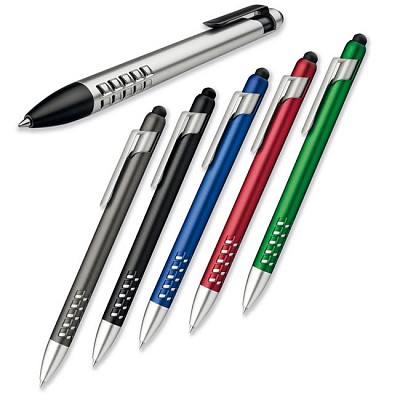Pix din plastic cu suport pentru telefon - 12582 12582 pixuri promtionale cu touch pen