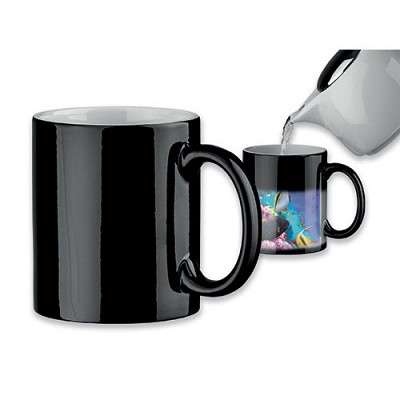 Cana termosensibila neagra cu interior alb - 04397 cani promotionale termosensibile negre 04397 din ceramica cu interior alb